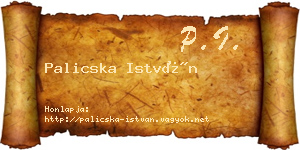 Palicska István névjegykártya